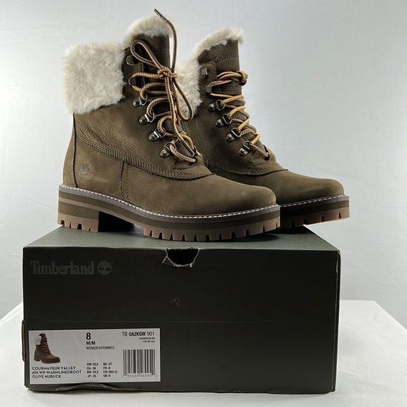 Timberland Shoes - Timberland Courmayeur Valley 6" WP Warmline Boot  Olive size 8